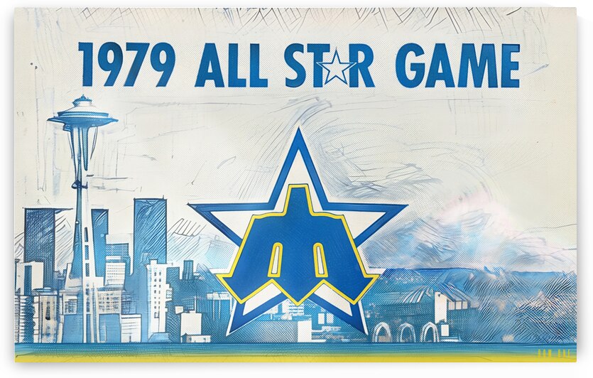 1979 Seattle Mariners Ticket Stub Remix Art by Row One Brand