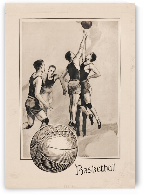 1920s Basketball Art by Row One Brand