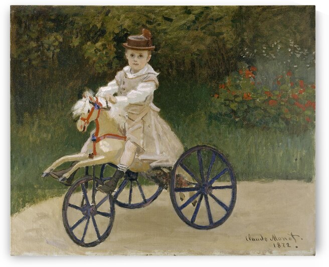 Claude Monet - Jean Monet on his Hobby Horse  by Wirla
