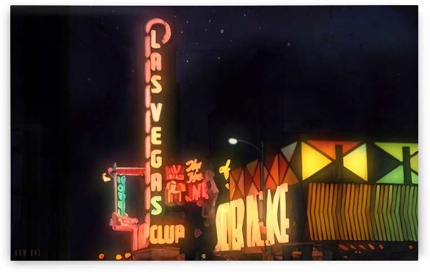 1970s las vegas club art by Row One Brand