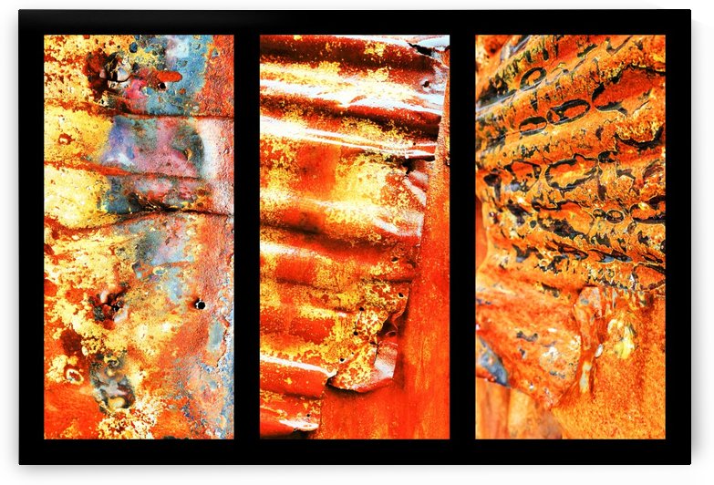 Corrugated Iron Triptych 1 by Lexa Harpell