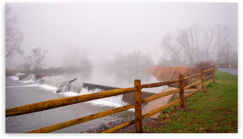 Foggy Winter Morning At Wehrs Dam by Jason Fink