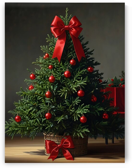Festive Christmas Tree Wall Art | Elegant Holiday Decor by rihab bahammou