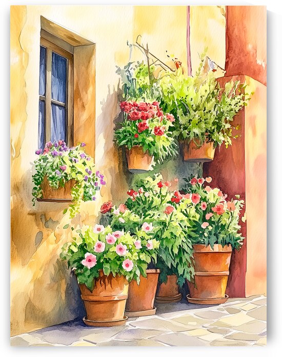 Floral Display on House by Travelling Light