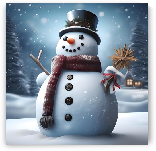 Festive Snowman in Winter Wonderland by Fab Haven