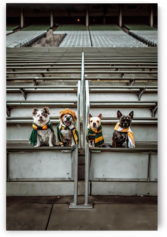 Dog and Cat Football Fun Vibrant Jerseys Global Flags by ClikChik