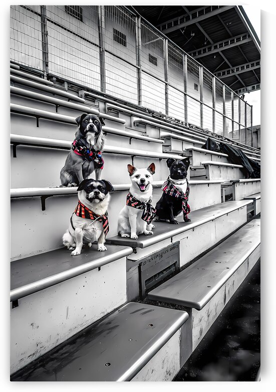 Dog and Cat Football Fun Vibrant Jerseys Global Flags by ClikChik