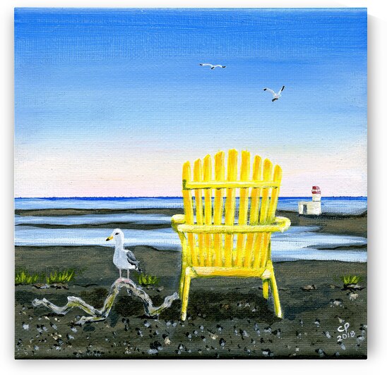 Yellow Chair by Carol Pounder Art