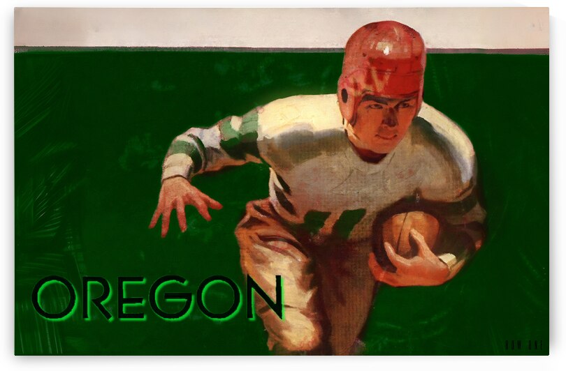 1936 Oregon Football Art Remix by Row One Brand
