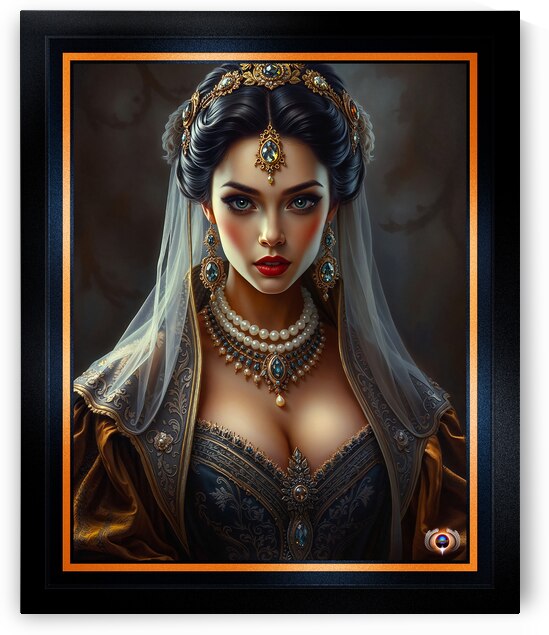 Timeless Classical Glamour Girl Esmerita Naviez The Raven Beauty AI Captivating Concept Art by Xzendor7 by xzendor7