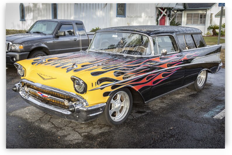1957 Black Chevrolet Bel Air Nomad Station Wagon X12 2 by Rich Franco