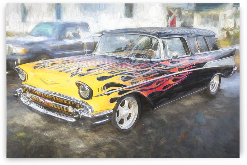1957 Black Chevrolet Bel Air Nomad Station Wagon X12 4 by Rich Franco