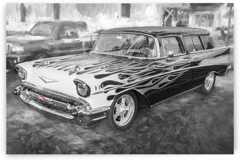 1957 Black Chevrolet Bel Air Nomad Station Wagon X12 5 by Rich Franco