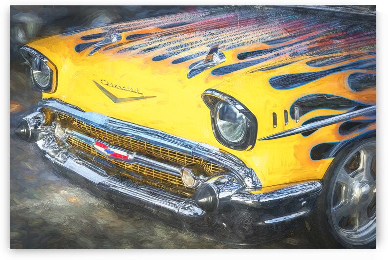 1957 Black Chevrolet Bel Air Nomad Station Wagon X12 8 by Rich Franco