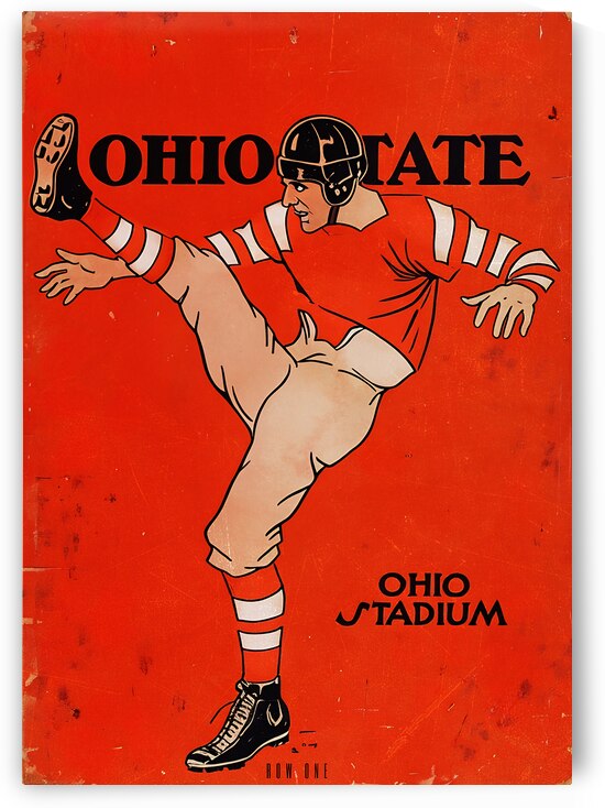 Early 1900s Ohio State Football Art by Row One Brand