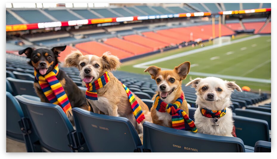 Dog and Cat Football Fun Vibrant Jerseys Global Flags by ClikChik