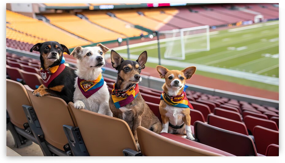 Dog and Cat Football Fun Vibrant Jerseys Global Flags by ClikChik