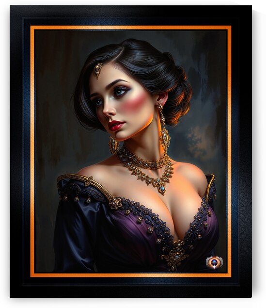 Timeless Elegance Portrait of The Grande Dame Catherine Lumae in Luxurious Attire Mesmerizing AI Concept Art by Xzendor7 by xzendor7
