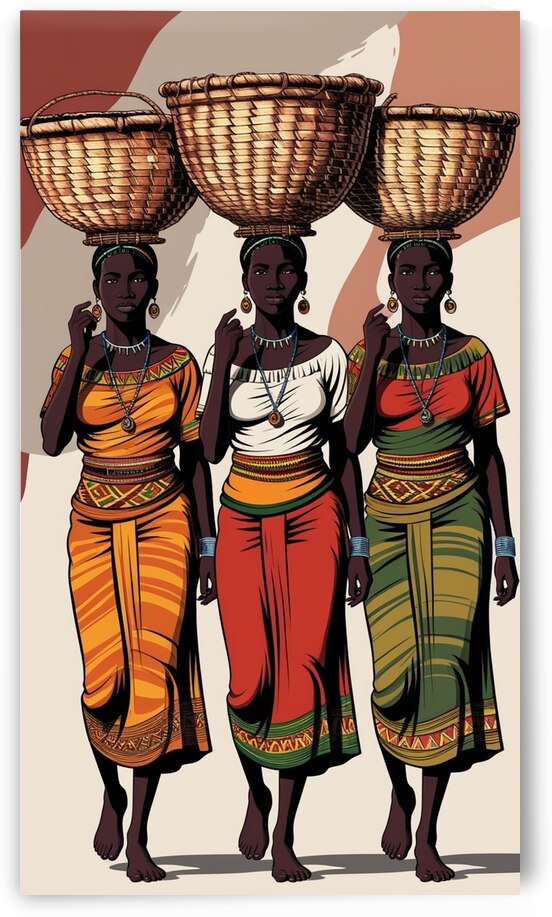 Grace in Tradition: Women of Heritage Wall Art  by Mohammed adam