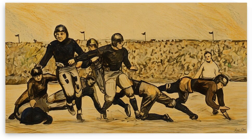1922 Football Art Remix by Row One Brand