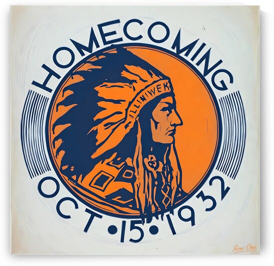 1932 Illinois Homecoming Art by Row One Brand