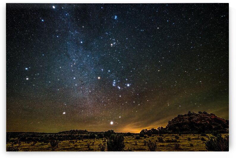 Winter Hexagon over the Desert by Adrian Bradley