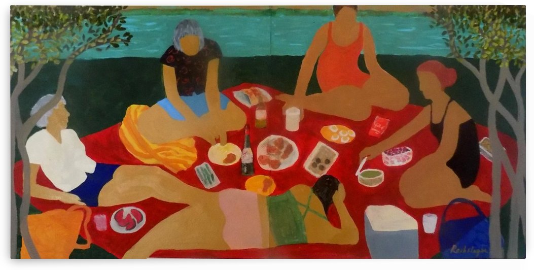 Picnic at the Lake by DONNA REIBSLAGER