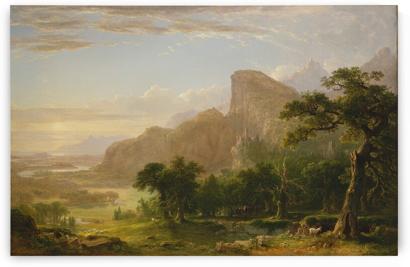 Asher Brown Durand - Landscape  Scene from Thanatopsis 1850 by Wirla