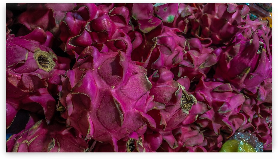 Exotic Dragon Fruits at the Market by urbancamshot