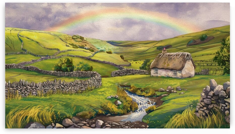 Whispers of the Emerald Isle: A Serene Irish Landscape  by Mohammed adam