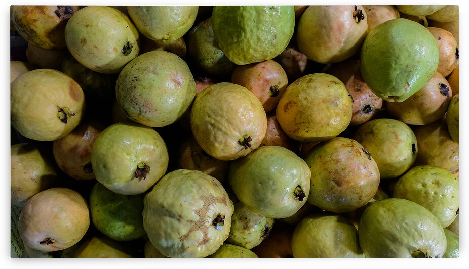 Natural Guava Fruit Pile at Market by urbancamshot