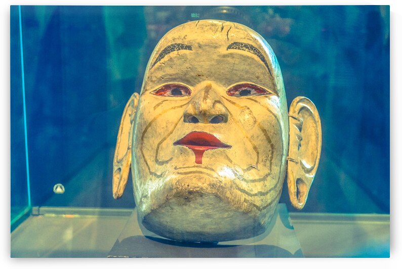 Ancient Barong Landung Jero Luh Mask Display by urbancamshot