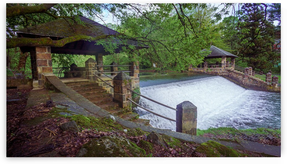 Monocacy Park Stone Pavilions and Waterfall by Jason Fink