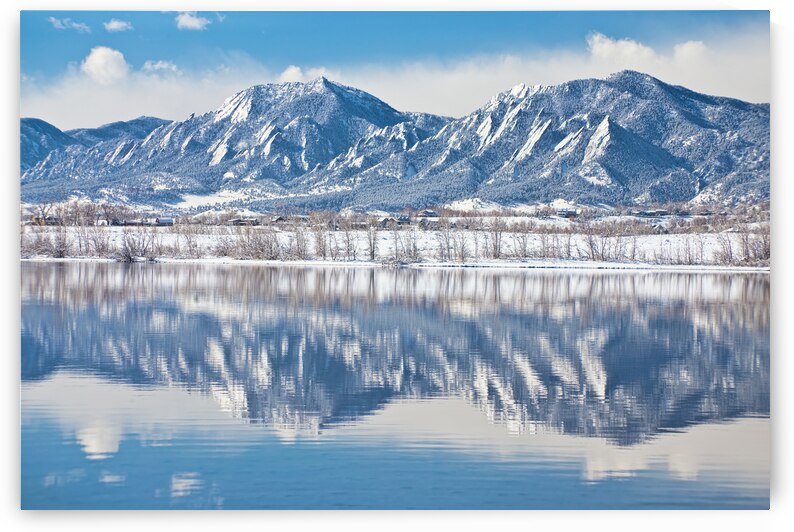 Boulder Reservoir Flatirons Reflections Boulder Colorado by Bo Insogna