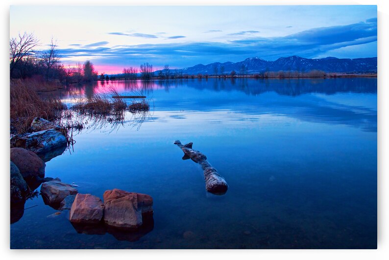 Coot Lake Boulder Flatiron Early Morning View by Bo Insogna