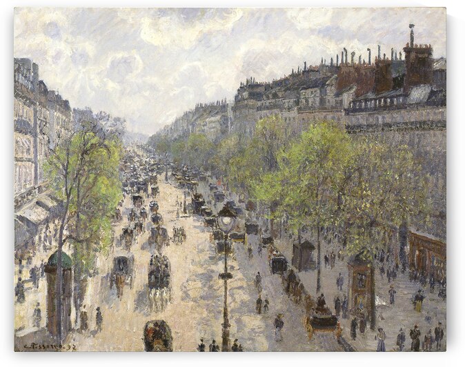 Camille Pissarro - Boulevard Montmartre Spring . 1897 by Wirla