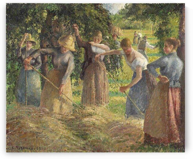 Camille Pissarro - Hay Harvest at Eragny . 1901  by Wirla