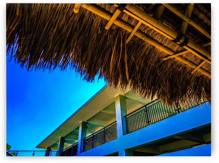 Modern Building with Traditional Thatched Roof by urbancamshot