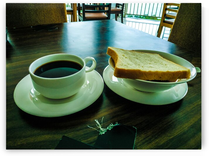 Morning Coffee and Toast Breakfast Setup by urbancamshot
