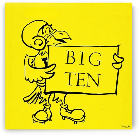Vintage Iowa Big Ten Art by Row One Brand