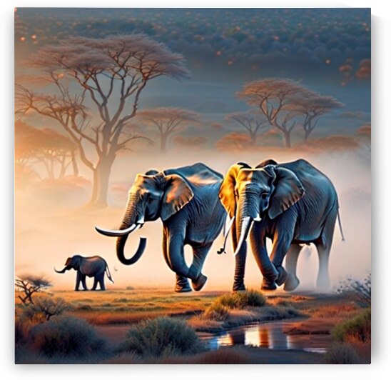Elephants at Dusk by The pinnacle of unique design
