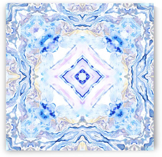 Abstract Blue Lavender Kaleidoscope Flow by Catriona Roberts Nature Photography and Designs