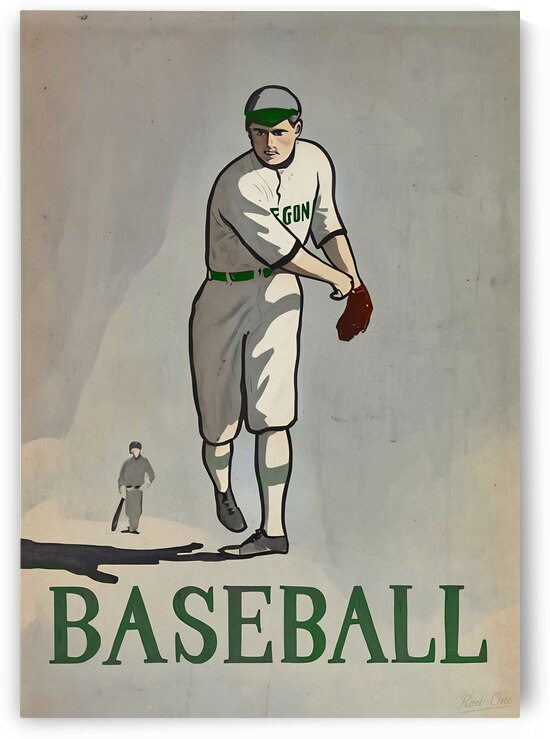 Early 1900s Oregon Ducks Baseball Art by Row One Brand