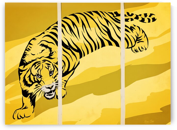 Vintage Missouri Tiger Art Remix by Row One Brand