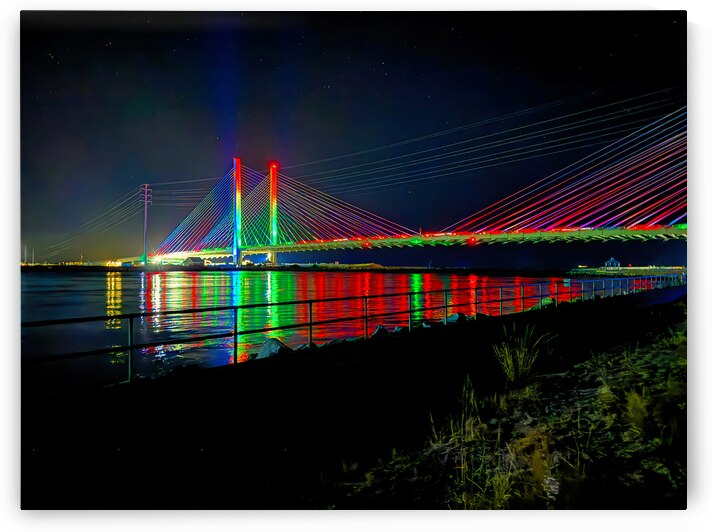 IRI Christmas Bridge North Towers Reflection by Bill Swartwout Photography