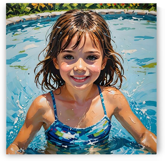 Joyful Summer Splash Portrait by Fab Haven