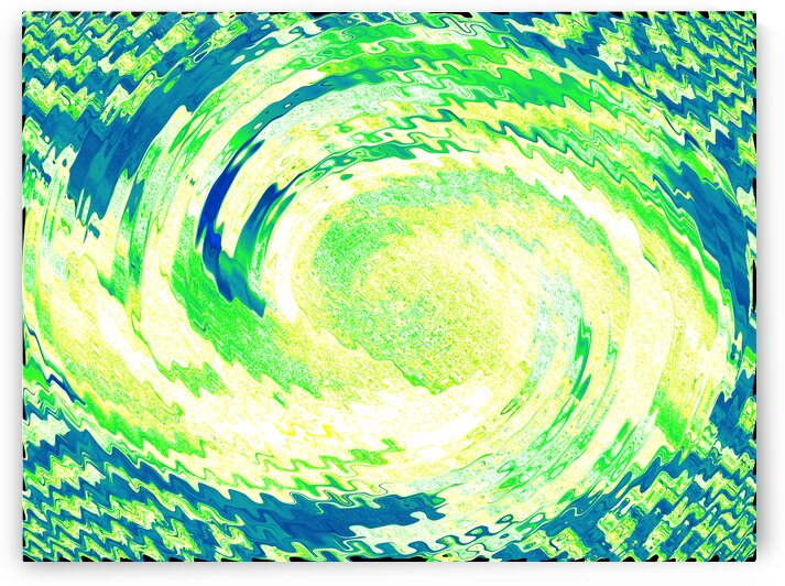 Abstract Lilies Swirl in Green and Blue  by Catriona Roberts Nature Photography and Designs