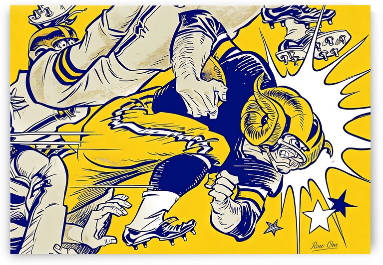 1965 LA Rams Art Remix by Row One Brand