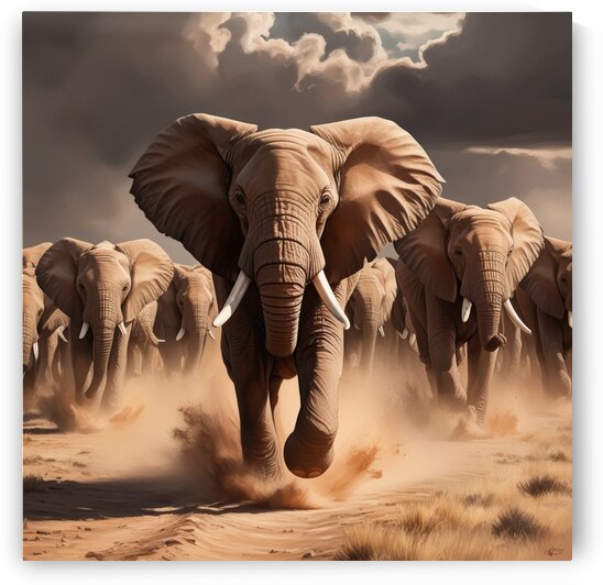Majestic Elephant Charge by osama eisa EL SHAHAT