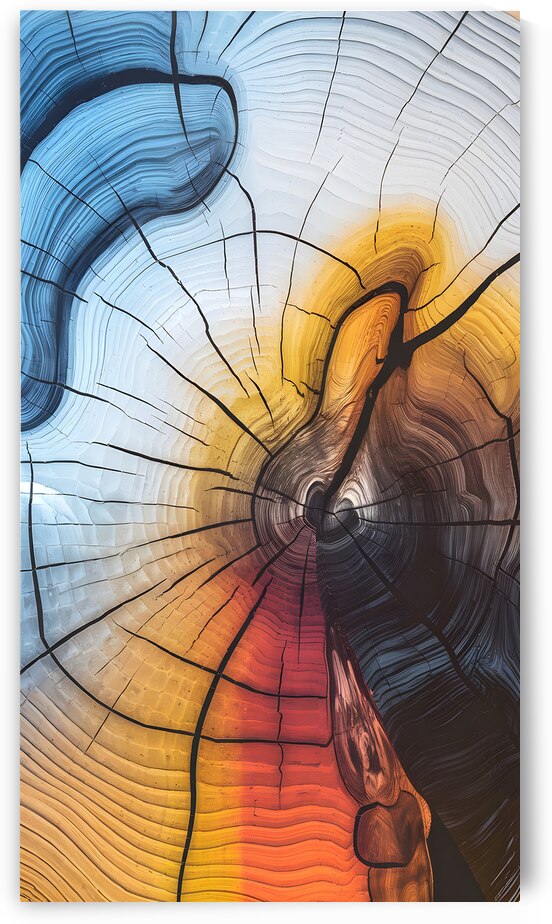 Abstract Nature A Vibrant Interpretation of Tree by WallArtShow